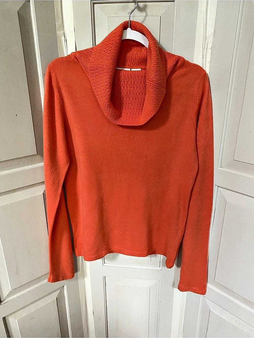 Sherry Taylor Cowl Neck Sweater in Orange